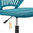 thumbnail image 5 of Yaheetech Adjustable Armless Desk Chair with Wheels, Set of 2, Turquoise, 5 of 9