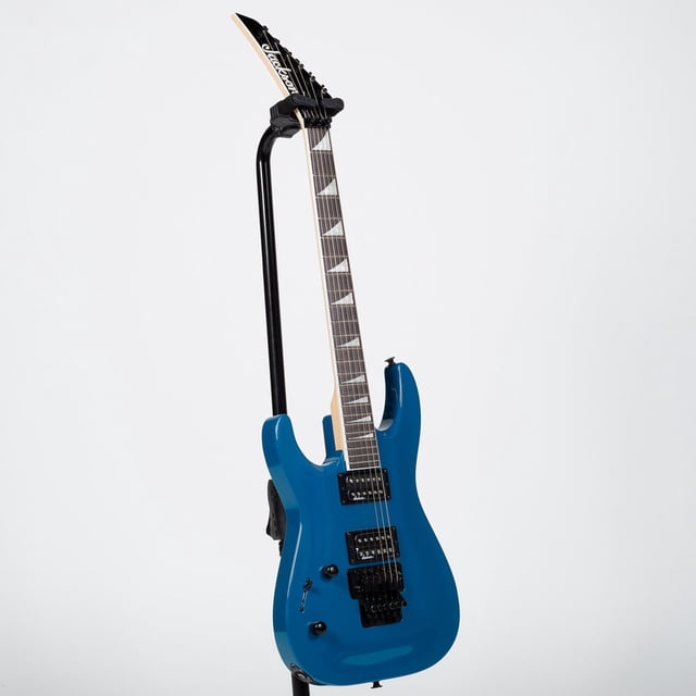 Jackson JS Series Dinky Arch Top JS32 Electric Guitar - Amaranth, Bright Blue, Left