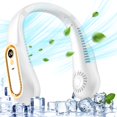 thumbnail image 1 of refrigeración de 720 ° para viajes al aire libre, ventilador de cuello portátil, ventilador de cuello personal con batería recargable USB ajustable de 5 velocidades para mujeres y hombres Shuxiu Wang 1327533063951, 1 of 5
