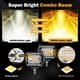 thumbnail image 2 of Auxbeam Faros LED de 4 Pulgadas 240W con Luz Antiniebla Ámbar y Blanca 6 Modos, 2 of 7