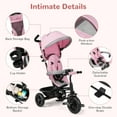 thumbnail image 2 of INFANS Tricycle pour Enfants, Tricycle 6 en 1 pour Bébé Vélo pour Tout-Petit avec Siège Réversible, Poignée Poussoir Ajustable, Direction Contrôlable, Auvent Amovible, Harnais de Sécurité, Ceinture, Rangement, 9-60 Mois, 2 of 9