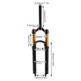 thumbnail image 4 of Modern MTB Bike Suspension Fork 26/27.5/29" Disc Brake 1-1/8" Bike Fork, 4 of 23