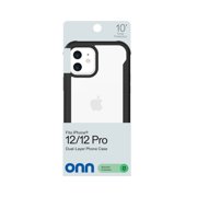 onn Dual-Layer Phone Case for iPhone 12 / iPhone 12 Pro - Black/Clear