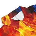 thumbnail image 4 of Flame Golf Shirts For Men Flame Shirt Mens Polo Shirts Short Sleeve Fire Shirt Button Up Shirt Men Golf Polo Shirts For Men, 4 of 7