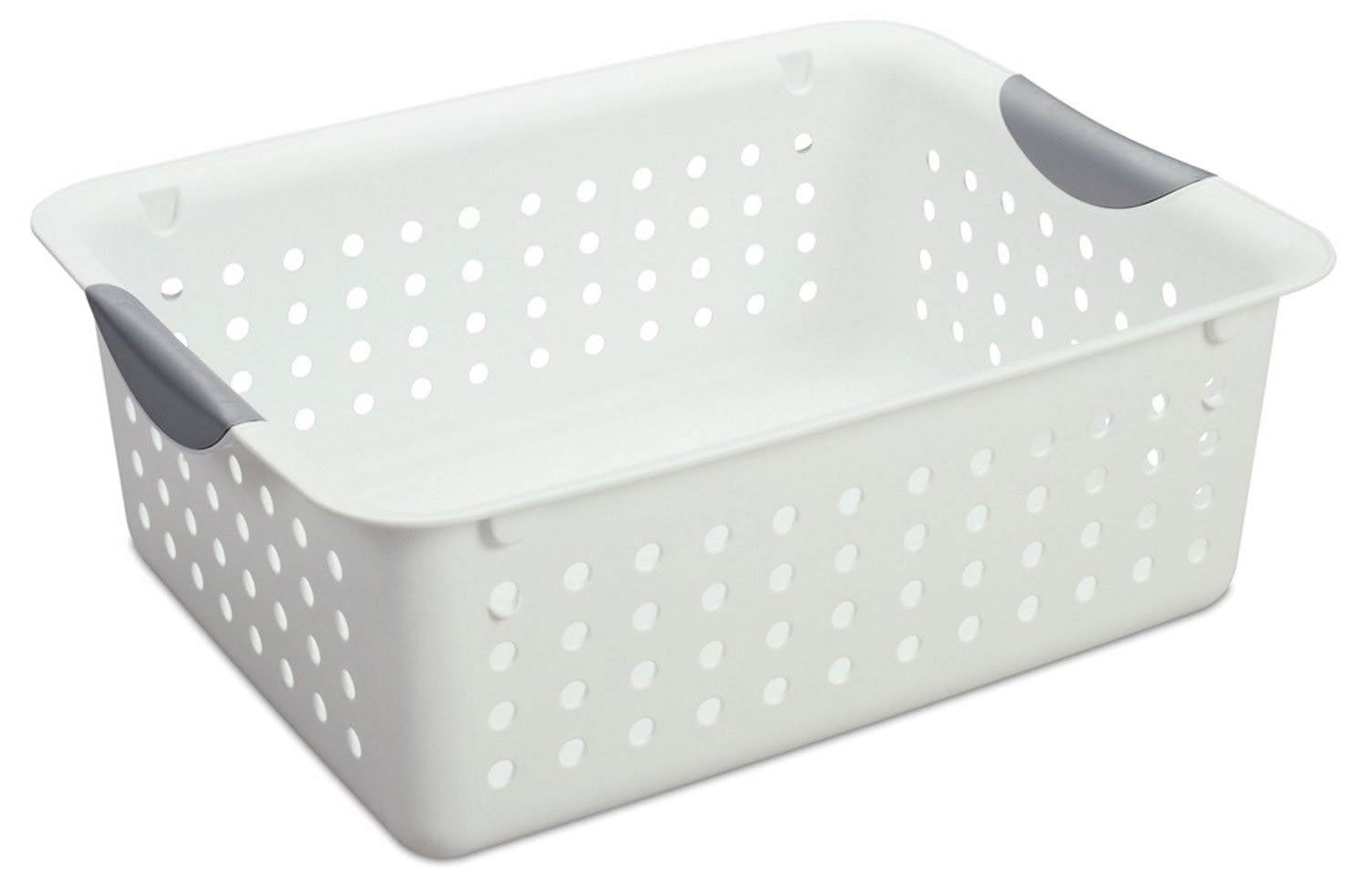 Sterilite Deep & Medium Ultra Plastic Storage Bin Organizer Basket Pair (12 Pack)