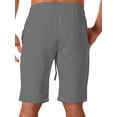 thumbnail image 4 of Cilcicy Casual Drawstring Waistband Thin Linen Men Shorts, 4 of 5