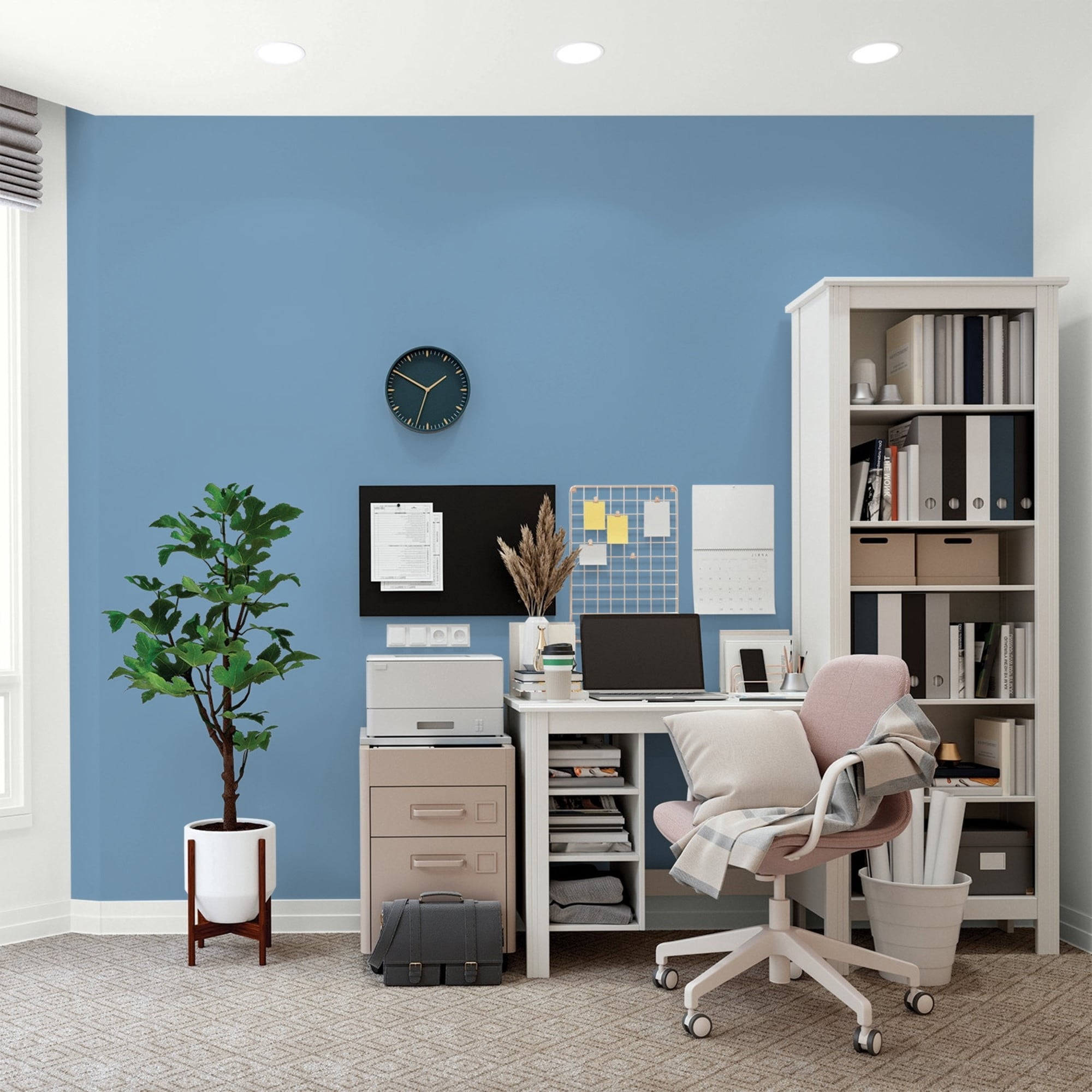 Glidden HEP Walden Pond / Blue, Flat Interior Paint with Primer, 1 Quart
