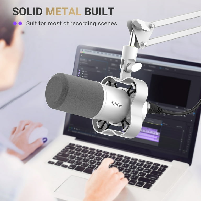FIFINE, USB XLR Studio Microphone, K688, Dynamic Podcast