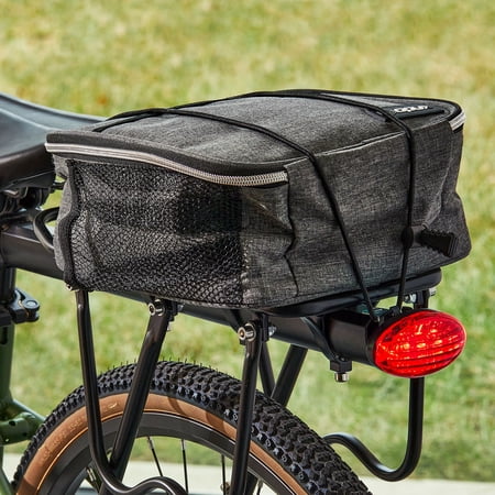 OZARK TRAIL ALUMINUM ADJUSTABLE REAR BIKE RACK WITH TAILIGHT