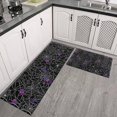 thumbnail image 2 of Halloween Spider Web with Purple Icons Kitchen Rugs Sets Of 2,Anti Fatigue Kitchen Mat Rugs Non Slip Washable,Decorative Kitchen Floor Mats for Kitchen,Sink,Laundry,17"x30"+17"x47", 2 of 7