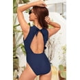 thumbnail image 6 of ATTRACO Womens Monokini Swimsuit High Neck Criss Cross Front One Piece Swimsuit Sexy Cut Out Backless Monokinis Swimwear Bathing Suits, 6 of 6