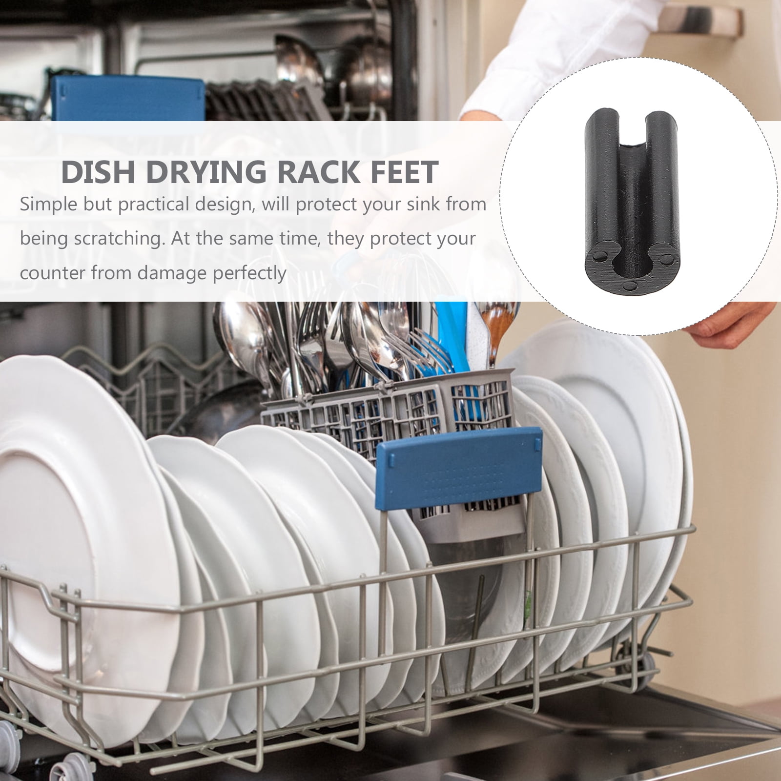 rubber feet for sink grid sink protectors 100pcs kitchen sink wire rack feet rubber wire bumper replacement parts for kitchen rack black 4.8mm Walmart