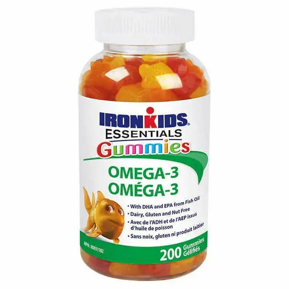 IronKids Essential Omega-3 Gummies - 200-count | Kids' Brain &amp; Heart Health