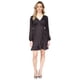 thumbnail image 1 of Michael Kors Womens Jacquard Snake Print Surplice Dress, black, S, 1 of 1