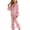 A Pink, variant on ITSAME Girls Outfit Set Bow Print Lapel Button Up Top and Pants 2-Piece Fall Winter Comfy Sleepwear Pink Size 8
