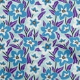 thumbnail image 1 of oneOone Cotton Silk Light Blue Fabric Florals Craft Projects Decor Fabric Printed By The Yard 42 Inch Wide, 1 of 4