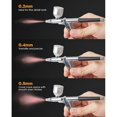 thumbnail image 4 of Airbrush Kit, with 0.2, 0.4 & 0.5mm Needle/Cleaning Sets, 4 of 5