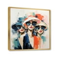 thumbnail image 2 of Designart "Woman With Stylish Hats I" Fashion Floater Framed Canvas Art Print, 2 of 7
