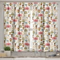thumbnail image 2 of Ambesonne Colorful Valance & Curtain, Circus Bear, 55"x45", Multicolor, 2 of 6