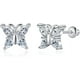 thumbnail image 2 of Pendientes de tuerca con forma de mariposa, gato, mariquita, unicornio, tortuga, ángel, flamenco, para niñas y mujeres, pendientes de plata de ley hipoalergénicos con cierres de rosca seguros, 2 of 4