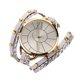 thumbnail image 1 of Reloj de cuarzo de aleación de PU multicapa con cuerda trenzada de moda retro para mujer (blanco), 1 of 5