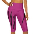 thumbnail image 3 of Effete Feline Claw Marks Scratch Yoga Capri Leggings (AOP), 3 of 8