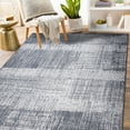thumbnail image 6 of World Rug Gallery Contemporary Distressed Boxes Weather Resistant Reversible Indoor/Outdoor Area Rug - Gray 5'x7', 6 of 7