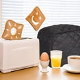 thumbnail image 4 of Numjaw 2-Slice Toaster Cover, Quilted Toaster Cover with Top Handle for Home, Kitchen Small Appliance Dust Fingerprint Cover(Black), 4 of 8