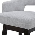 thumbnail image 4 of CHITA 26 in Swivel Counter Bar Stools Set of 2 with Open Contoured Back&Wood Legs, Fabric in Cloud, 4 of 8