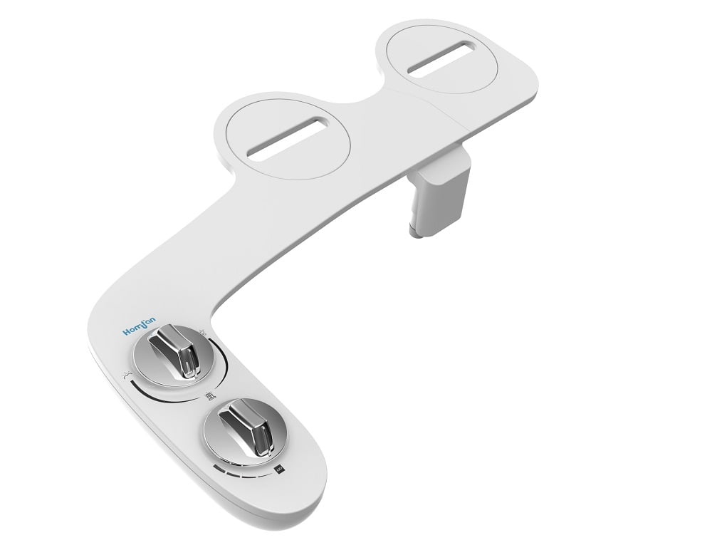 Kselythan Bidet Attachment, Attachment for Toilet Seat, Dual Nozzle (Front & Rear Wash) with Adjustable Water Pressure, Ultra-Slim Self-Cleaning Dual Nozzles