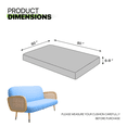 thumbnail image 2 of Solid Futon Cover Slipcover Fit 6"- 8" Futon Mattresses Light Blue, Queen Size 60x80 Inch, 2 of 9