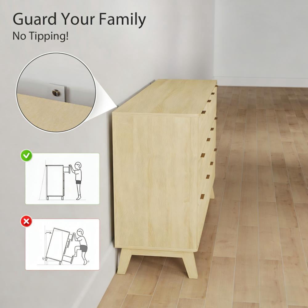 Closet Dresser,6 Drawer Double Dresser for Bedroom