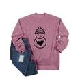 thumbnail image 4 of ManHanLi Women Christmas Snowman Print Long Sleeve Crew Neck Pockets Sweatshirt, 4 of 7