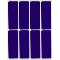 Royal Green 1x3 (75mm x 25mm) Royal Blue Rectangle Stickers to Write for Stationery and Gift Labels - 40 Pack