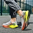 thumbnail image 2 of Men's Fashion Running Shoes with Full-Length Carbon Plate Technology - High-Rebound Cushioned Comfort, Shock Absorption & Stability - Lightweight Breathable Knit Low-Top Design for Marathon, Training, 2 of 9