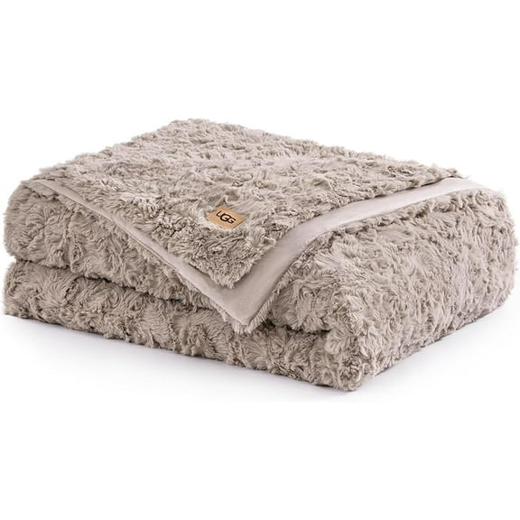 Faux Fur Throw Blanket Luxury Lightweight Cozy Soft Throw for Couch Bed or Chair Hypoallergenic Machine Washable Double-Sided Fluffy Blanket Home Decor