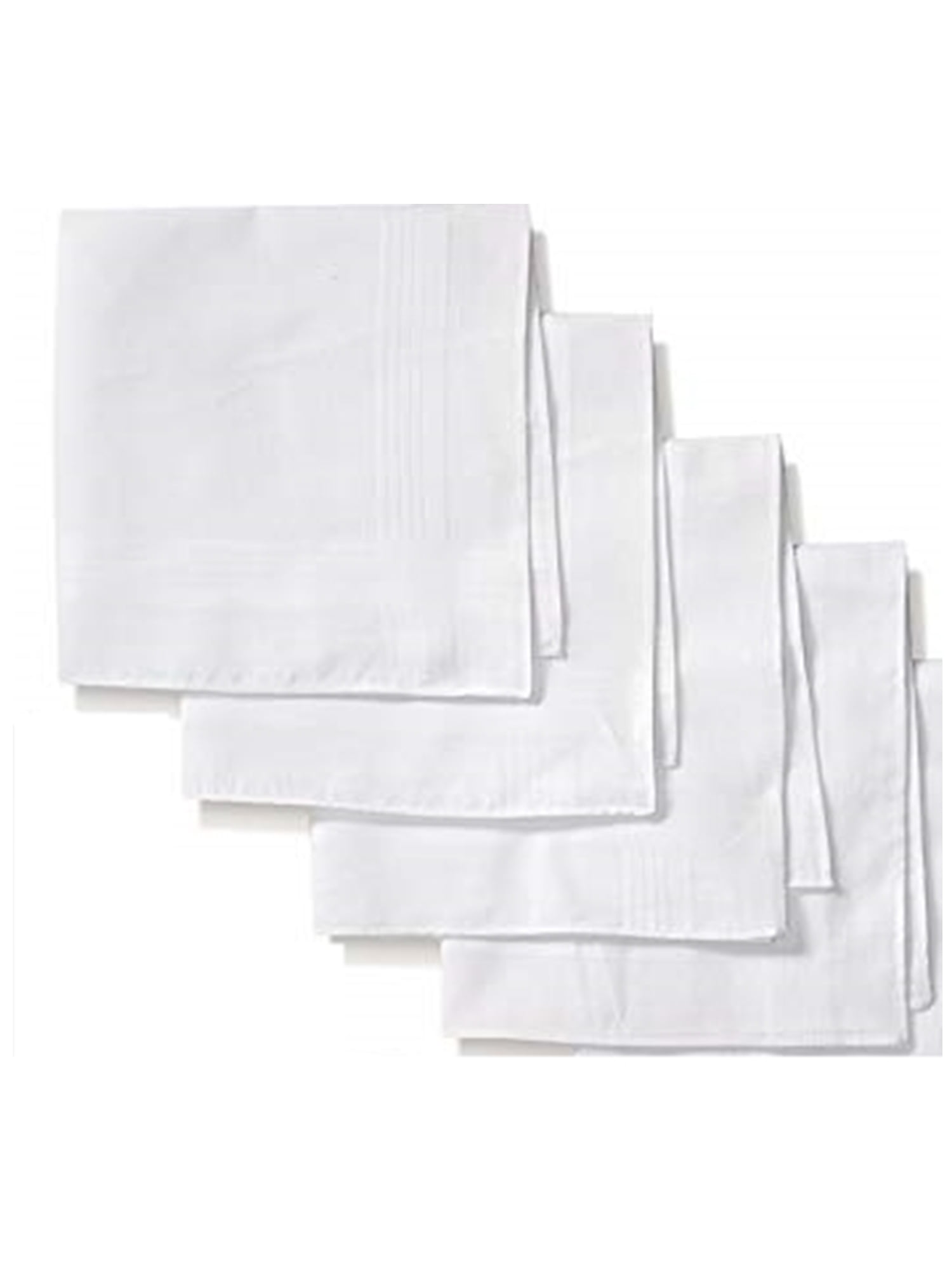 men's white 100 cotton soft finish handkerchiefs