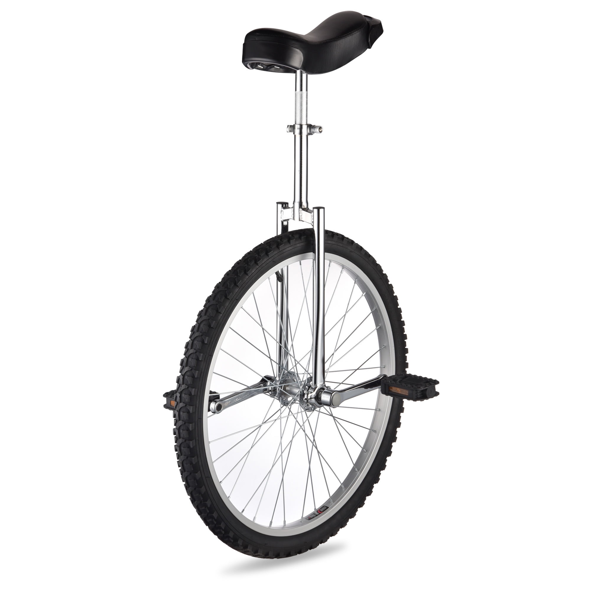 24"Butyl Tire Chrome Unicycle Wheel Cycling Mountain Exercise Balance Fitness Gy 