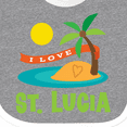 thumbnail image 4 of Inktastic I Love St Lucia Boys or Girls Baby Bib, 4 of 4