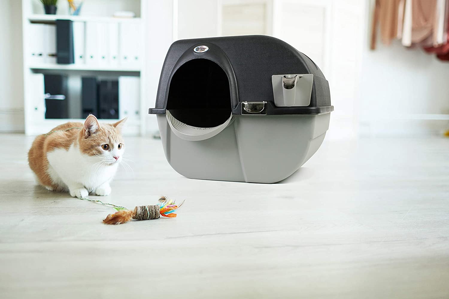LEHOME Elite Self Cleaning Roll 'n Clean Litter Box, Midnight Black, Large (EL-RA20-1)