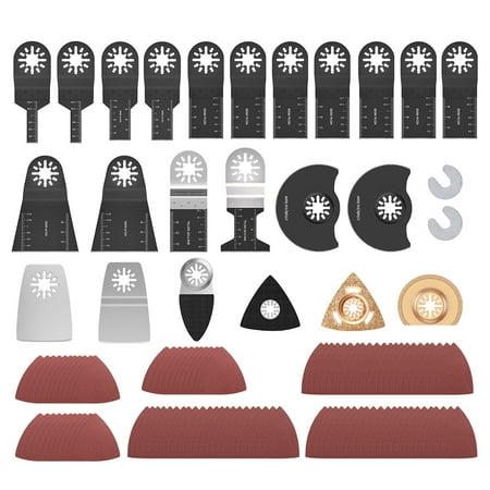 

Welpettie 120pcs Multitool Blades High Carbon Steel Mix Oscillating Saw Blades Quick Release Oscillating Tool Accessories Universal Professional Blades Kit for Metal Wood Plastic Cutting