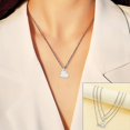 thumbnail image 2 of Parent-ld Collares Menos Acero Hueco Plata Matng Collares, 2 of 4