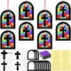 thumbnail image 1 of Kit de manualidades con forma de cruz religiosa Chiisong con papel de seda, 1 of 6