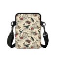 thumbnail image 2 of POLERO Crossbody Bag Halloween Skull Rose Pattern Zipper Closure Over Shoulder Wallet for Outdoor, Stretch Polyester Lightweight Crossbody Bags, 2 of 7
