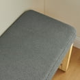 thumbnail image 6 of Bench, Entryway Bench, Shoe Storage Stool with Solid Wood Frame, Soft Loop Yarn Cushion and Modern Design, for Hallway Mudroom, Dark Gray, 6 of 10