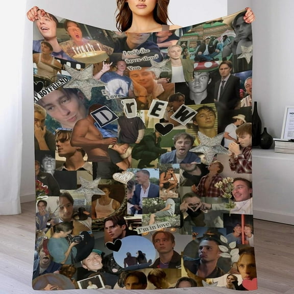 Soft and Comfortable Warm The Wool Drew Star Starkey Blanket Fan Gift Suitable for Room Sofa Bed Car Lets Trip Camping Sofa Decoration Merch Rafe Star Cameron Blanket 30x40