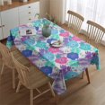 thumbnail image 2 of Pioneer Flower Floral Print Pattern Rectangle Tablecloth 60"x84", Waterproof Polyester Table Cloth, Wipeable Spillproof for Dining Camping Indoor Outdoor, 2 of 5