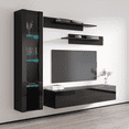 thumbnail image 2 of Wall Mounted Floating Modern Entertainment Center Fly G, Black, G2, 2 of 5