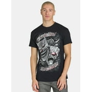 Humor Men's and Big Men's Smile Now Cry Later Masks Graphic Tee with Short Sleeves, Sizes S-3XL