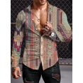 thumbnail image 1 of Camisa de moda retro para hombre, estilo étnico, estampado de manga larga, ropa de moda y personalizada para hombre, ropa de otoño para hombre, 1 of 6